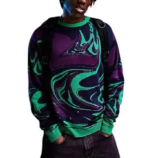 Jersei de disseny de coll rodó de gran mida